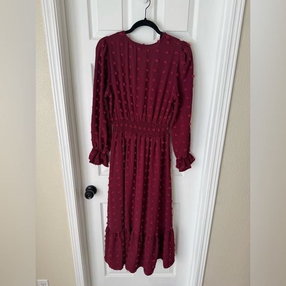 Burgundy Midi Dress - Picture 4 of 8